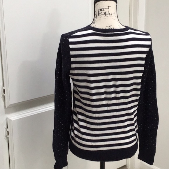 🆕 LIZ CLAIBORNE “Greener Pastures” Stripes & Dots Short Cardigan Button Down - Picture 8 of 12